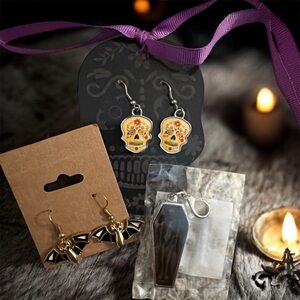 Sugar Skull Dangle Earrings Bundle